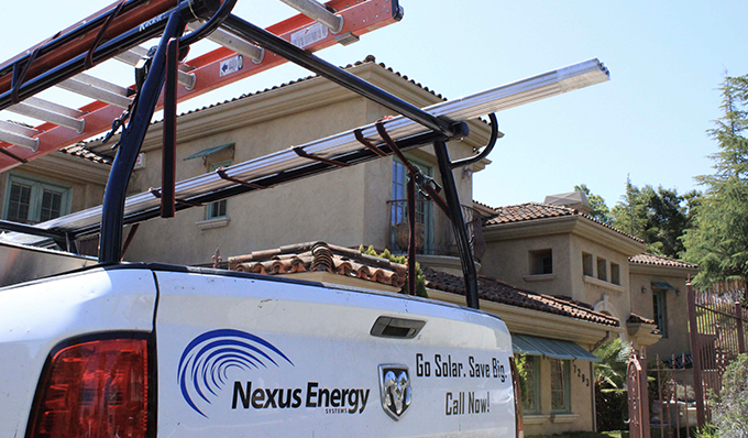 Nexus Energy branded work truck